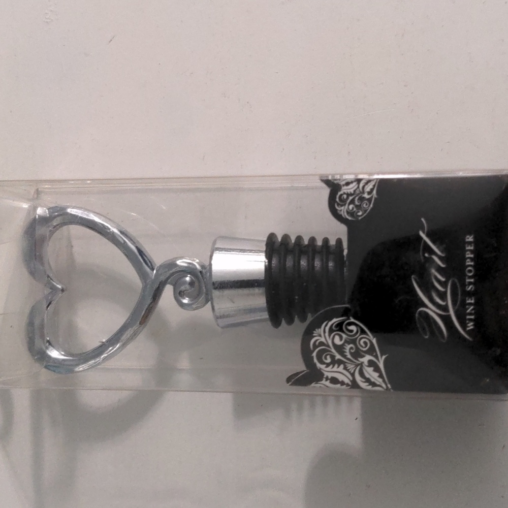 Heart Wine Stopper NWT Metal